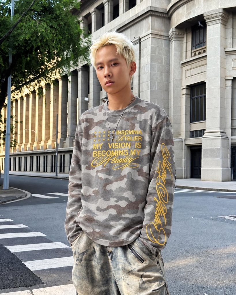 [NEW ARRIVAL] Áo Thun Tay Dài Camo Cotton Waffle Form Boxy Unisex - TS089