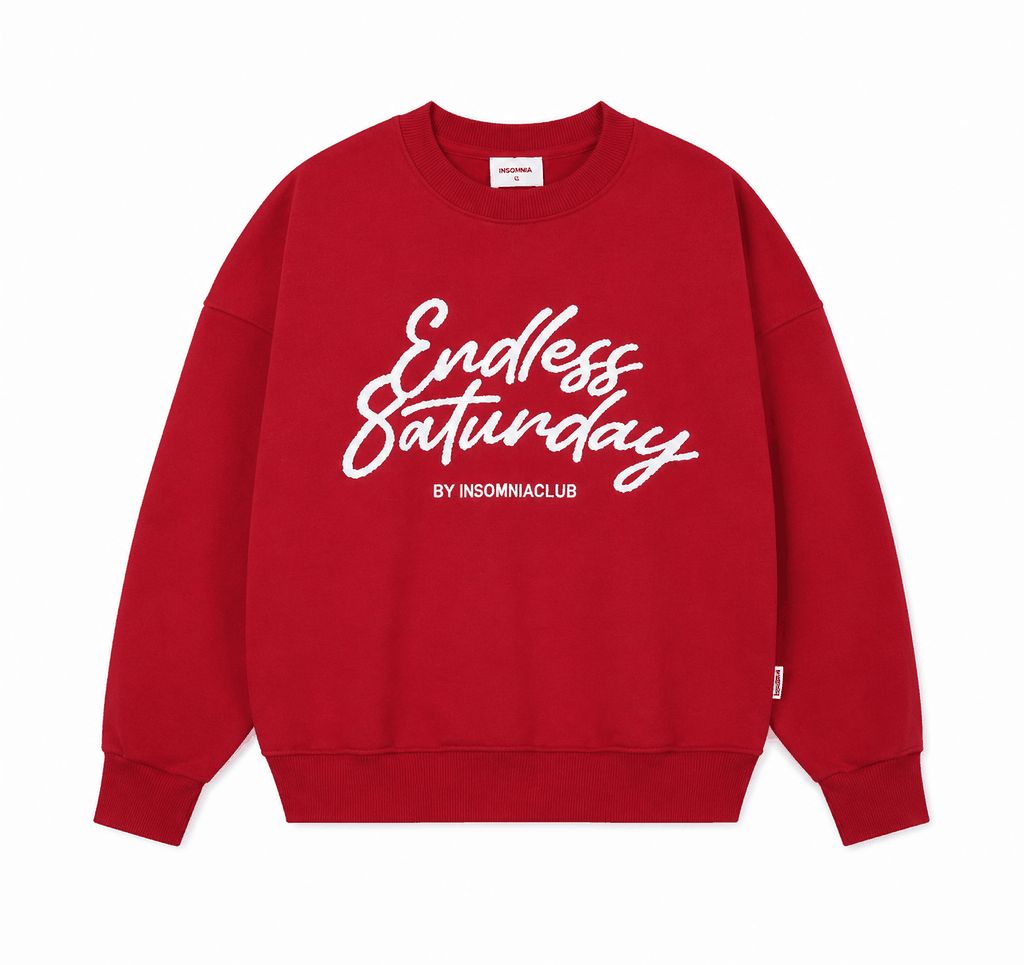 Áo Nỉ Sweater Thêu Xù Endless Saturday INSOMNIA Form Boxy Chất Nỉ Bông Nam Nữ Unisex - HD007