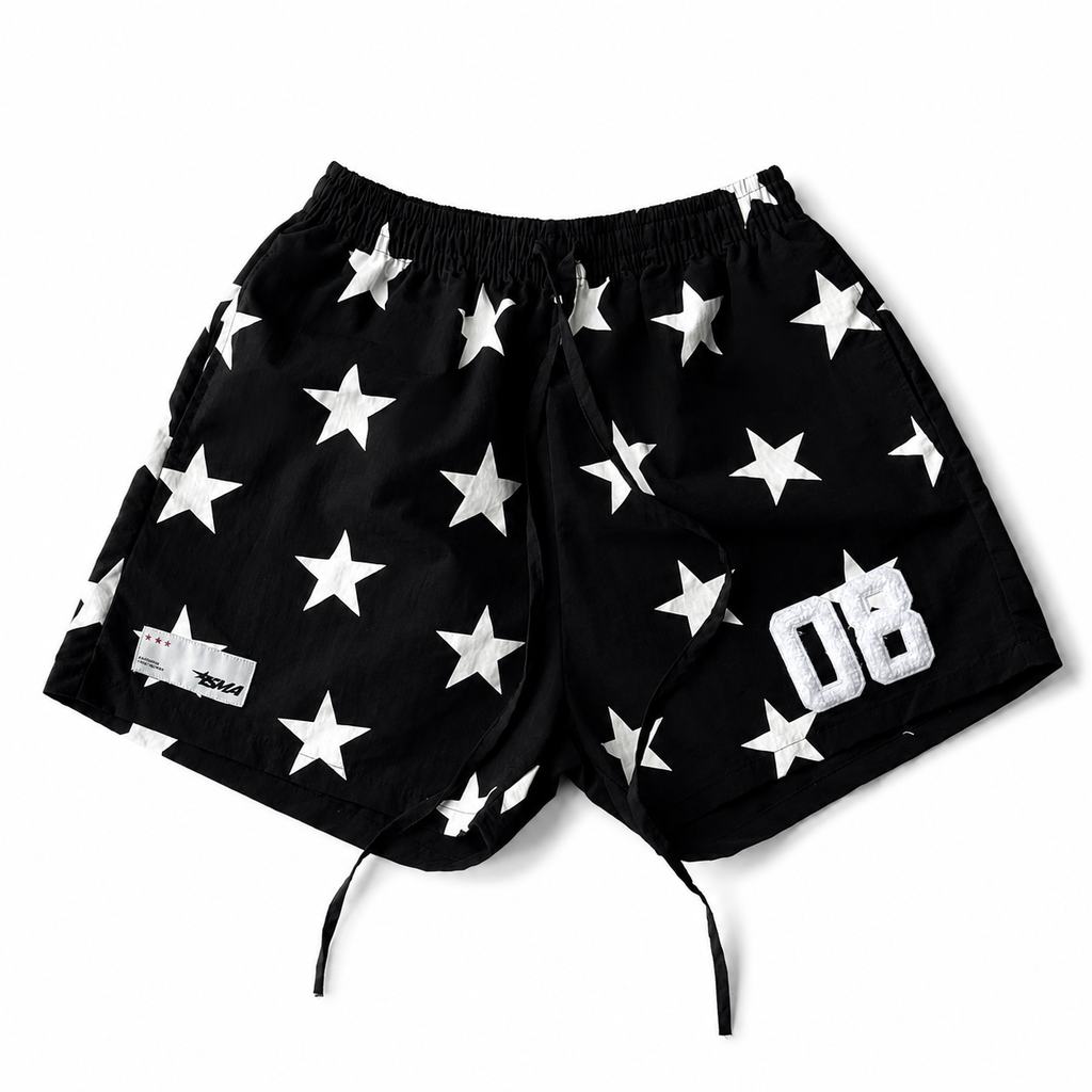 [NEW ARRIVAL] Quần Short Gió Nhăn Họa Tiết Ngôi Sao INSOMNIA 08 Form Ống Rộng Unisex - PS030