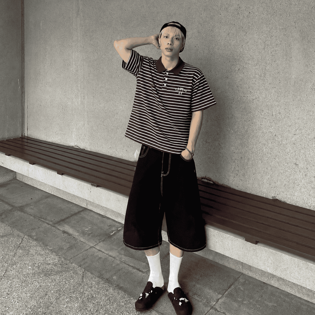 [NEW ARRIVAL] Áo Polo Boxy Stripes Thêu 