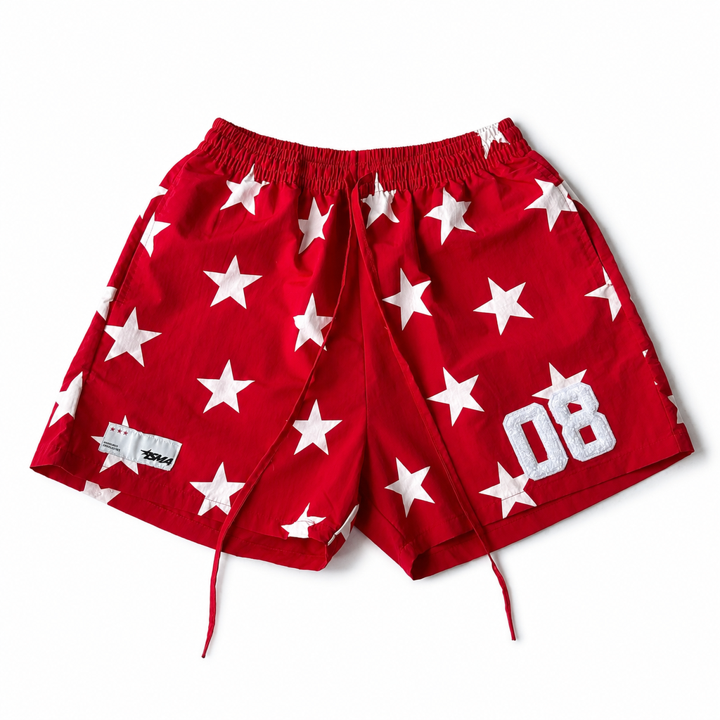 [NEW ARRIVAL] Quần Short Gió Nhăn Họa Tiết Ngôi Sao INSOMNIA 08 Form Ống Rộng Unisex - PS030