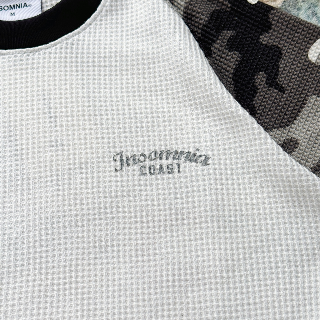 [NEW ARRIVAL] Áo Thun Tay Dài Raglan Camo Cotton Waffle Form Boxy Unisex - TS082