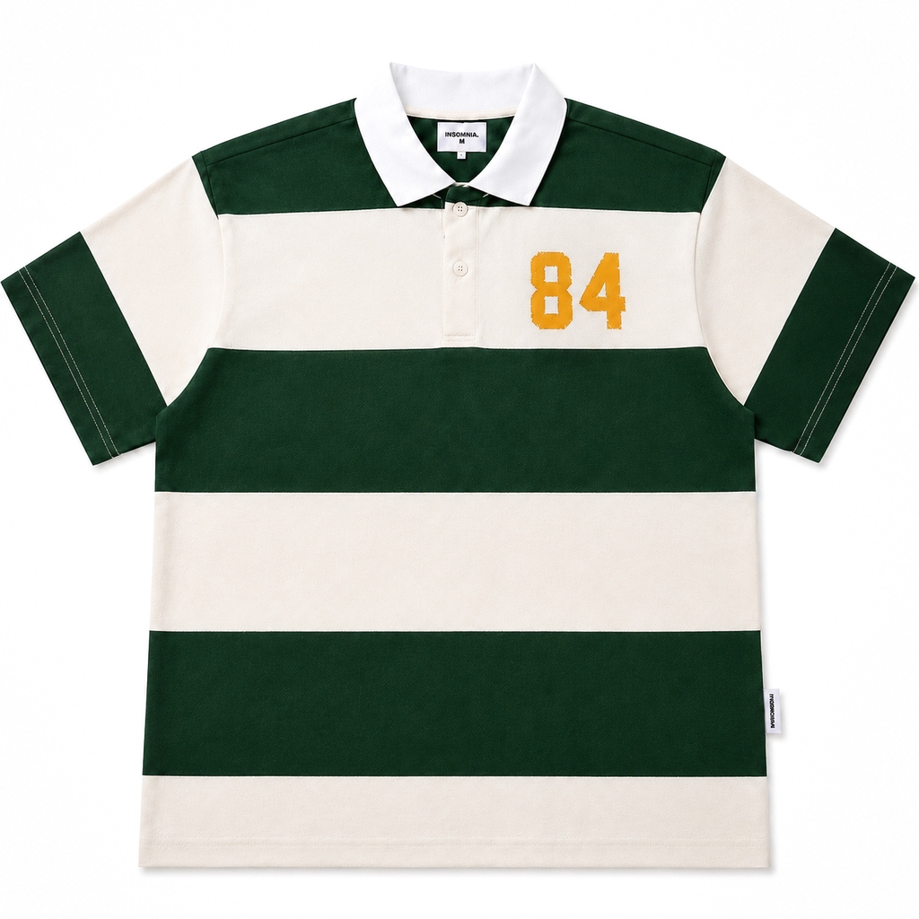 [NEW ARRIVAL] Áo Polo Dệt Cotton Sọc Form Boxy In Charm INSOMNIA Unisex - TS080