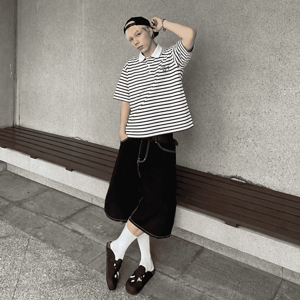 [NEW ARRIVAL] Áo Polo Boxy Stripes Thêu 