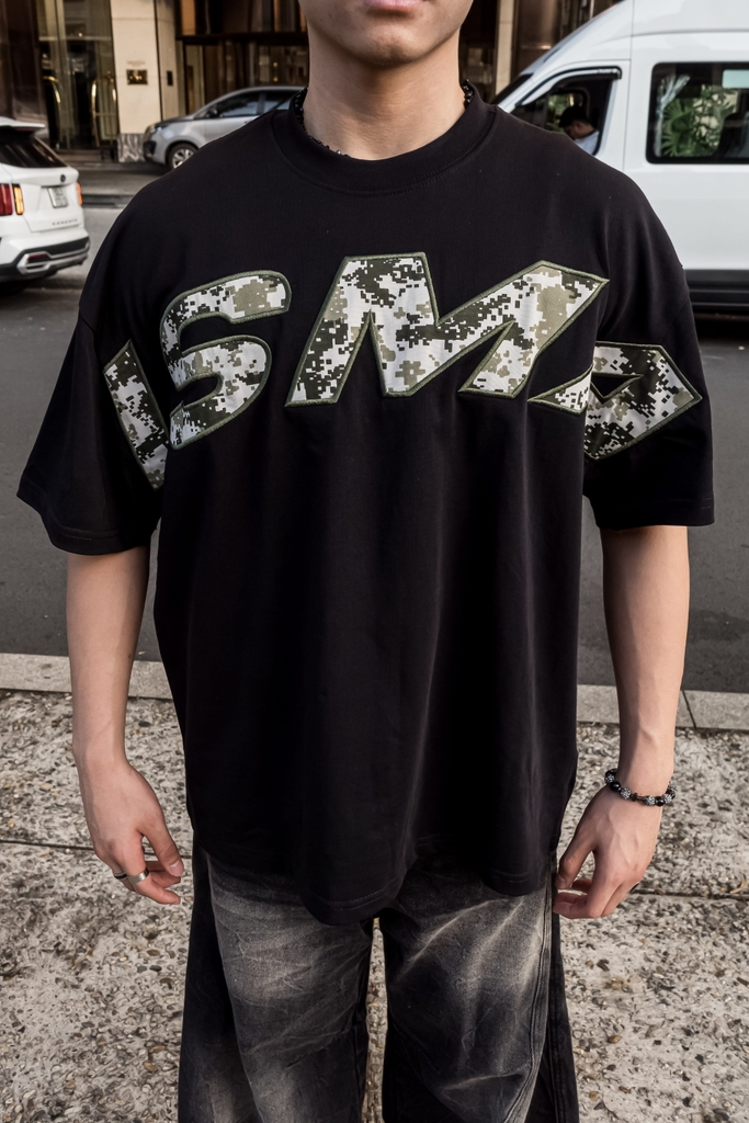 Áo Thun Boxy 280GSM Thêu Camo ISMA Unisex Local Brand - TS044