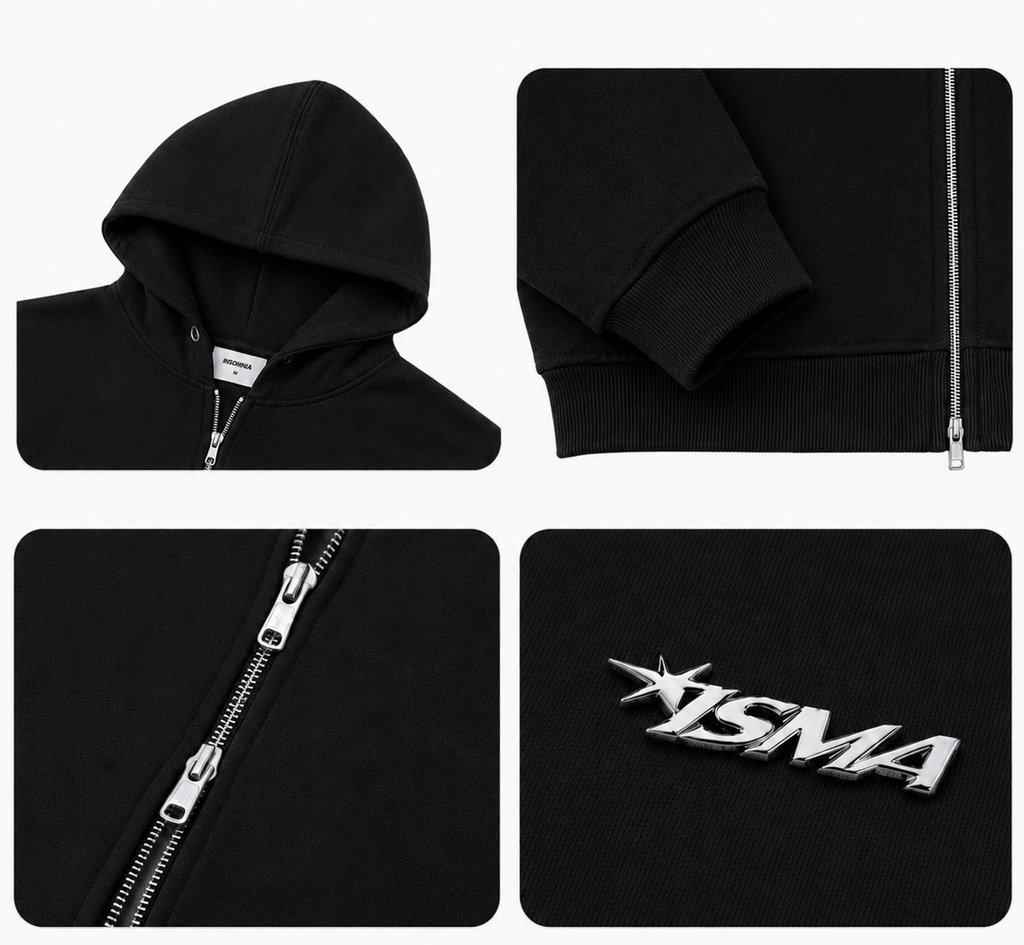 [NEW ARRIVAL] Áo Khoác Hoodie Zip Nỉ Cua 420GSM INSOMNIA Logo Kim Loại Form Boxy Cánh Dơi Unisex - HD017