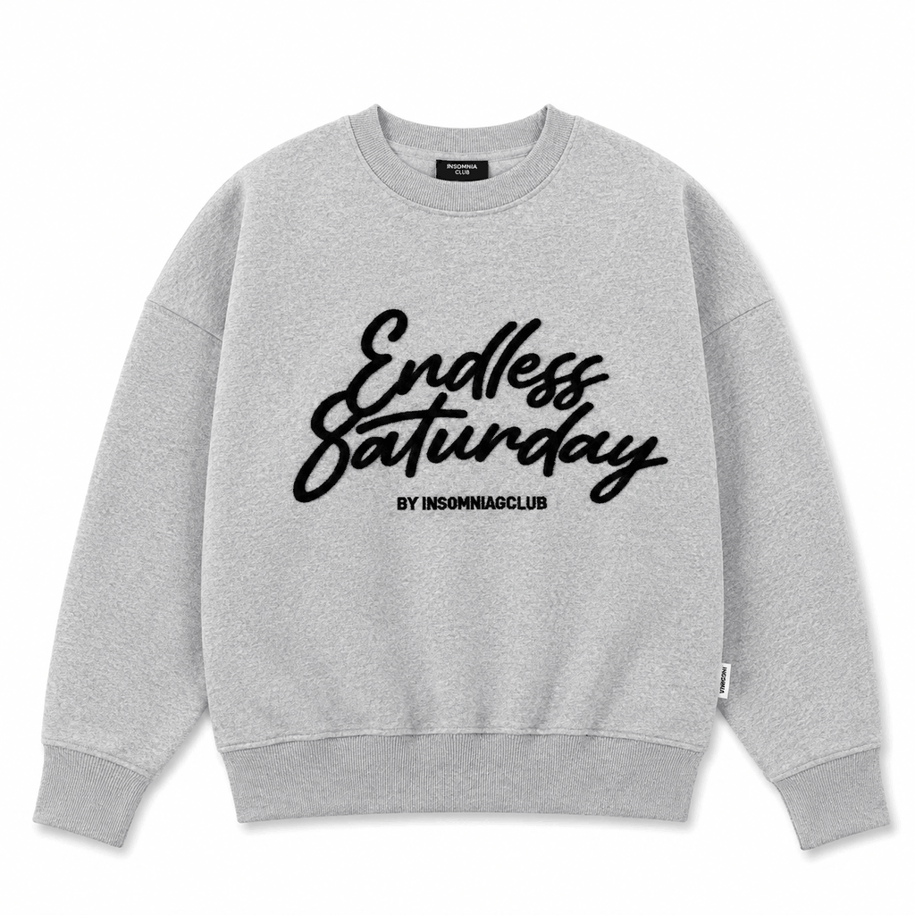 Áo Nỉ Sweater Thêu Xù Endless Saturday INSOMNIA Form Boxy Chất Nỉ Bông Nam Nữ Unisex - HD007