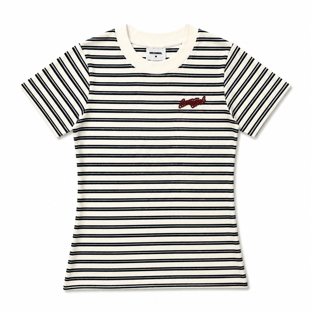 [NEW ARRIVAL] Áo Thun Baby Tee Cotton Sọc Thêu Logo INSOMNIA  - TS081