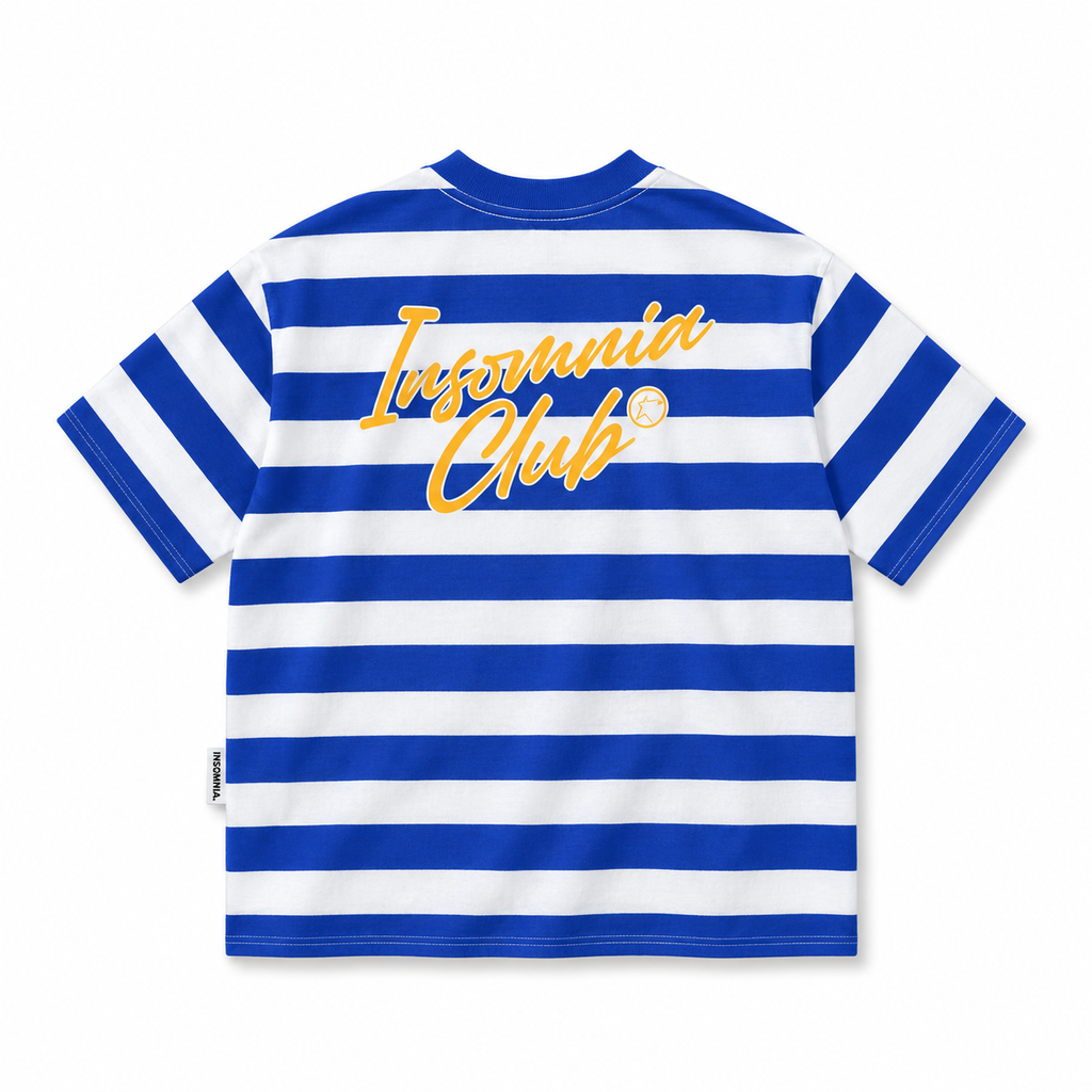[NEW ARRIVAL] Áo Thun Sọc Thêu Đắp Chữ INSOMNIA Form Boxy Unisex - TS059