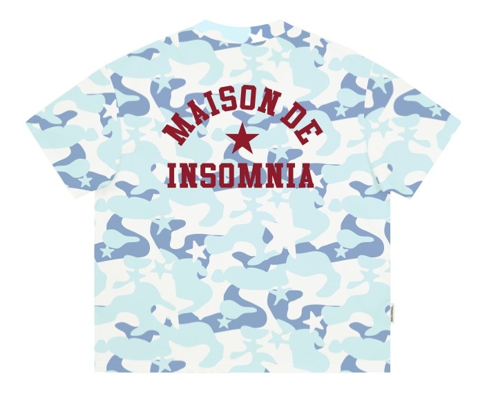 [NEW ARRIVAL] Áo Thun Boxy Camo MAISON DE INSOMNIA Club 250Gsm Cotton - TS075