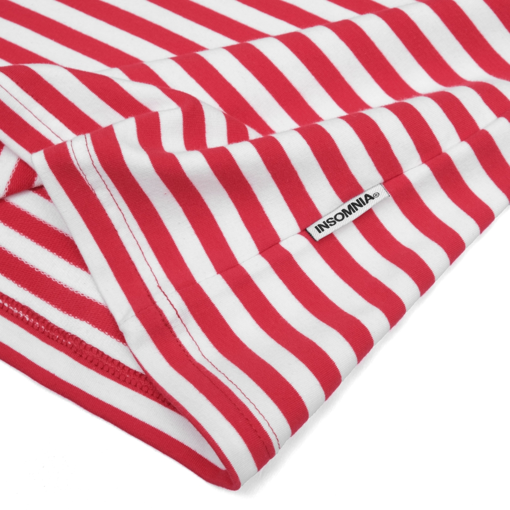Áo Polo Boxy Stripes INSOMNIA Cotton Đính Tag Da - TS055