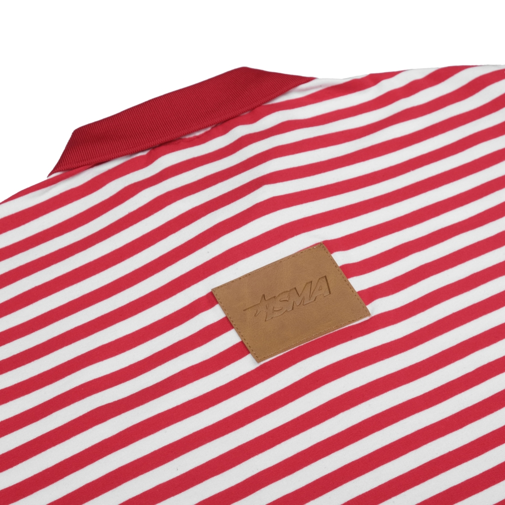 Áo Polo Boxy Stripes INSOMNIA Cotton Đính Tag Da - TS055