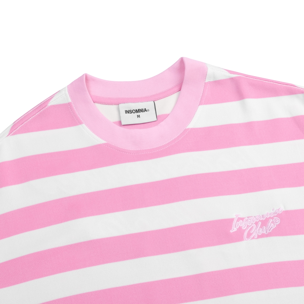 [NEW ARRIVAL] Áo Thun Sọc Thêu Đắp Chữ INSOMNIA Form Boxy Unisex - TS059