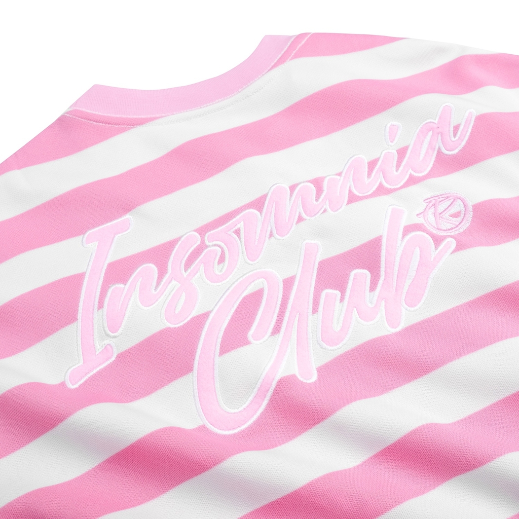[NEW ARRIVAL] Áo Thun Sọc Thêu Đắp Chữ INSOMNIA Form Boxy Unisex - TS059