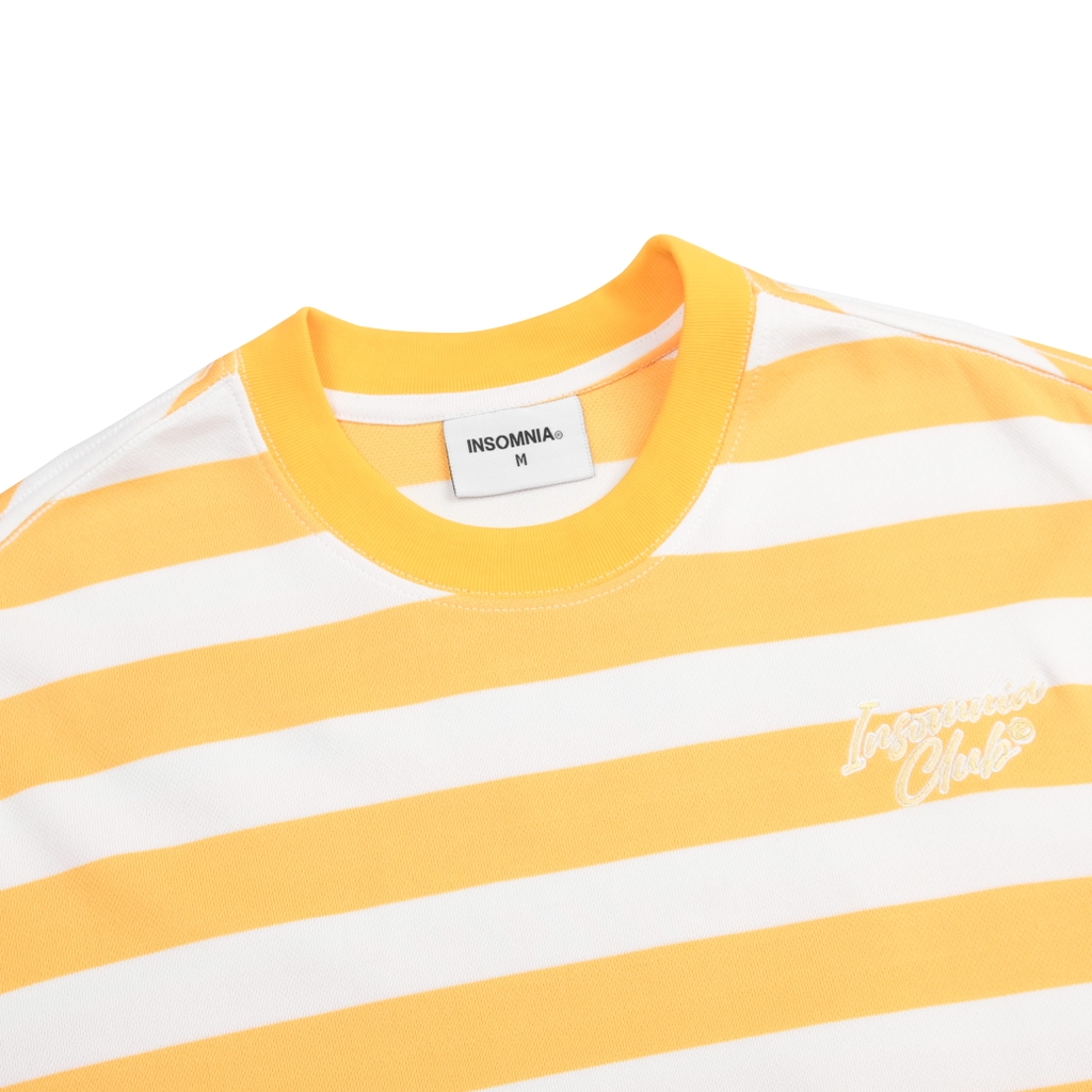 [NEW ARRIVAL] Áo Thun Sọc Thêu Đắp Chữ INSOMNIA Form Boxy Unisex - TS059