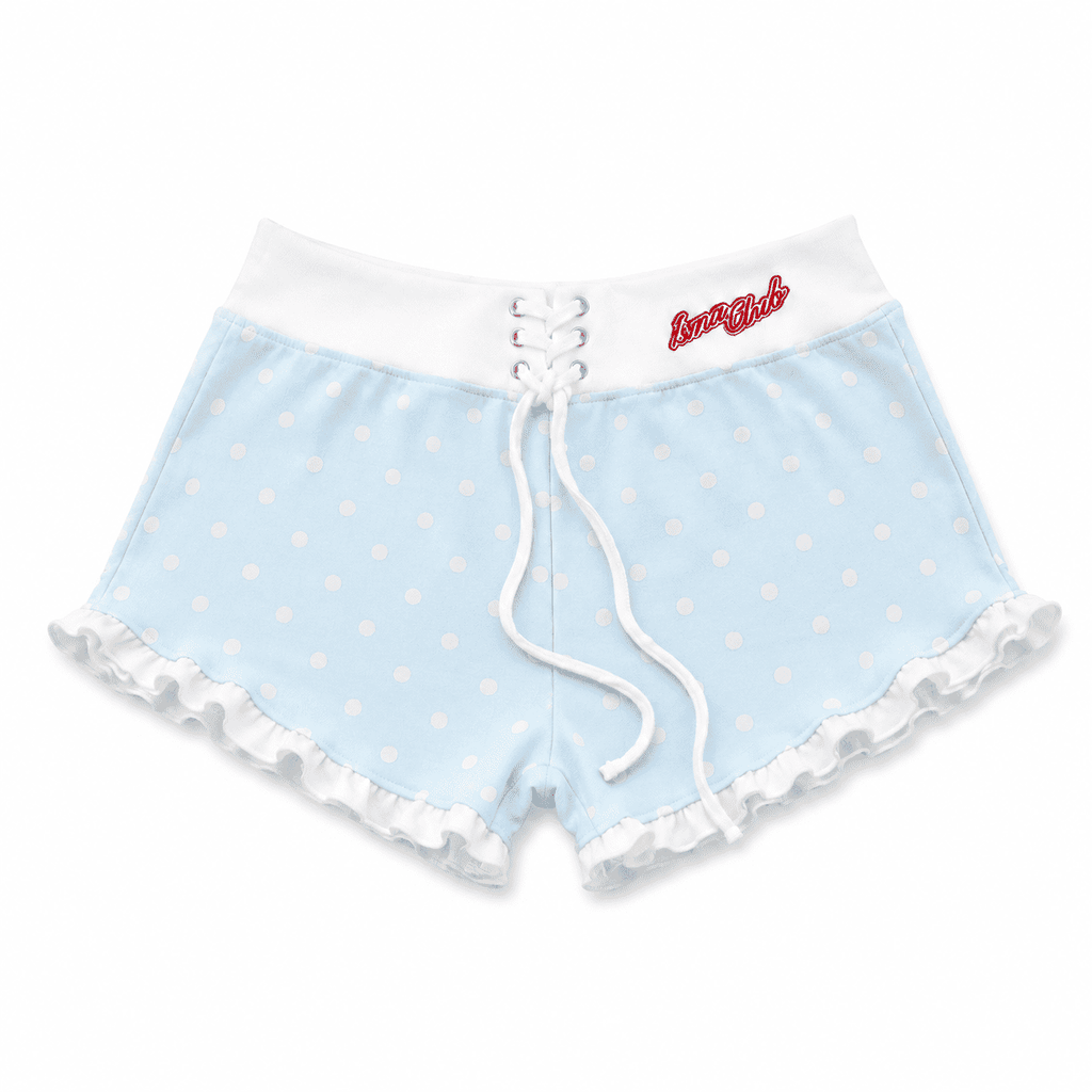 [NEW ARRIVAL] Quần Short Nữ Hoạ Tiết Chấm Bi Thêu 