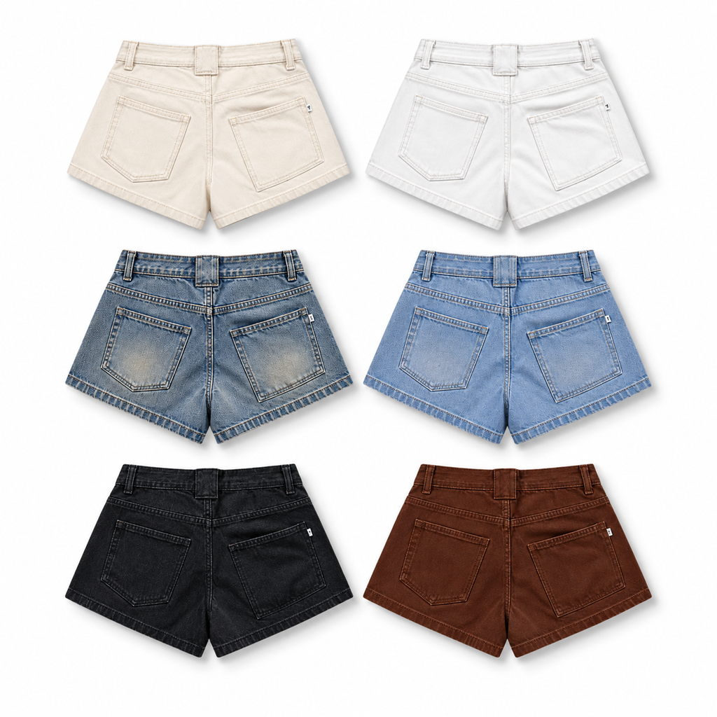 [NEW ARRIVAL] Quần Short Jean Nữ Denim Mood Cạp Trễ INSOMNIA - PS034