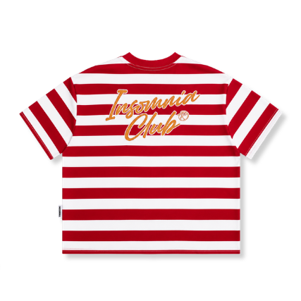[NEW ARRIVAL] Áo Thun Sọc Thêu Đắp Chữ INSOMNIA Form Boxy Unisex - TS059