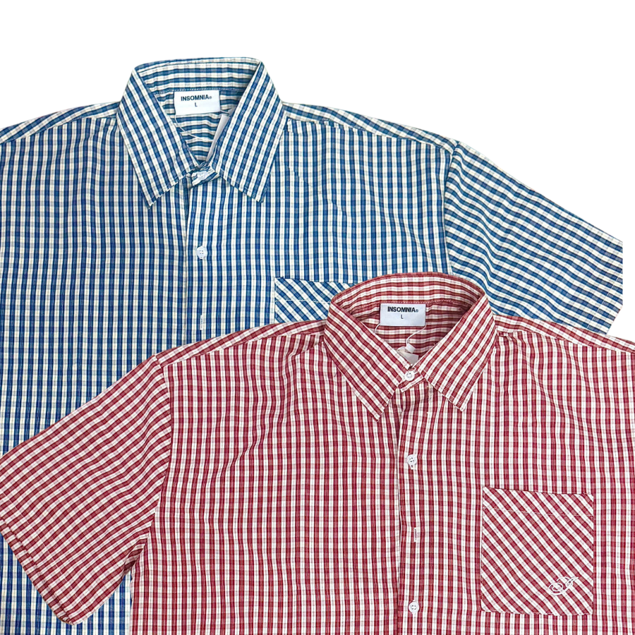 [NEW ARRIVAL] Áo Sơ Mi Caro Thêu Form Boxy Nam Nữ Unisex Thêu Viền INSOMNIA - TS074