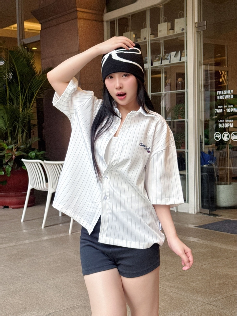[NEW ARRIVAL] Áo Sơ Mi Sọc INSOMNIA From Boxy Thêu 