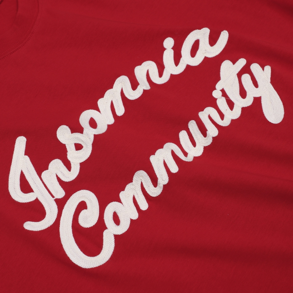 Áo Thun Boxy 280GSM Thêu Len INSOMNIA Community Unisex - TS041