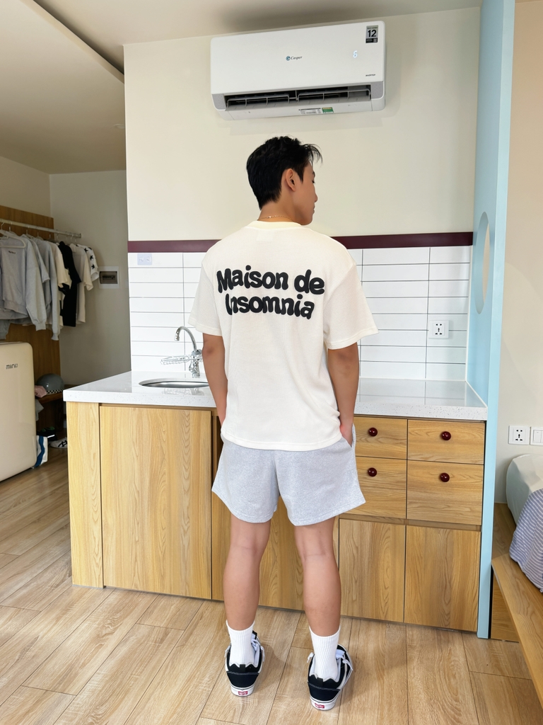 [NEW ARRIVAL] Áo Thun Waffle Cotton In Phồng Maison De Insomnia Form Boxy Unisex - TS079