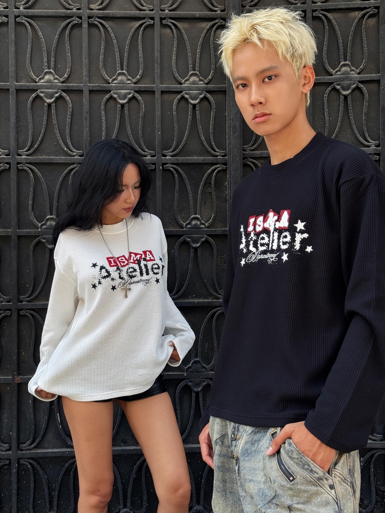 [NEW ARRIVAL] Áo Thun Long Sleeve Cotton Waffle In Lụa Trame ISMA Atelier - TS090