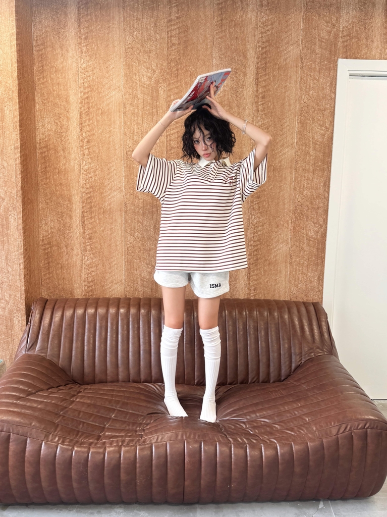 [NEW ARRIVAL] Áo Polo Boxy Stripes Thêu 