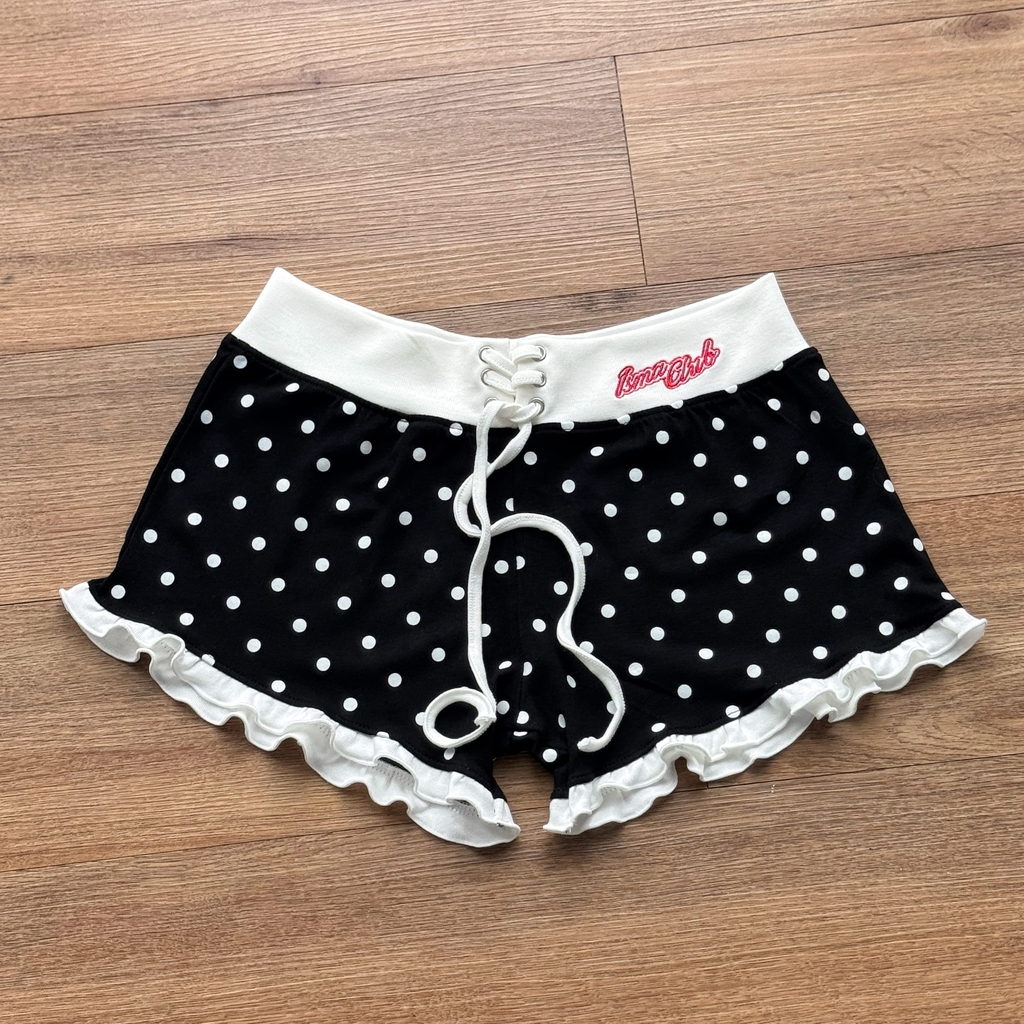 [NEW ARRIVAL] Quần Short Nữ Hoạ Tiết Chấm Bi Thêu 