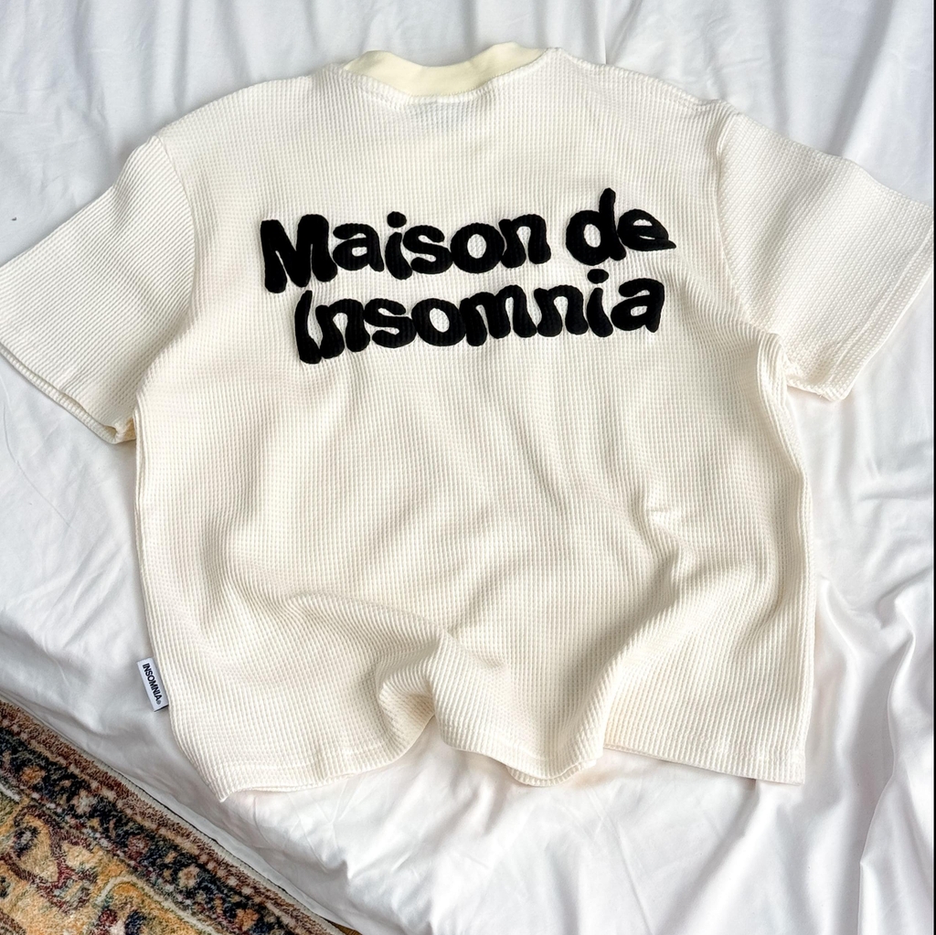 [NEW ARRIVAL] Áo Thun Waffle Cotton In Phồng Maison De Insomnia Form Boxy Unisex - TS079