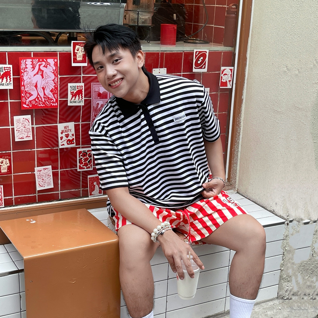 [BST HÈ 2026] Quần Short Sọc Đi Biển INSOMNIA Ống To Trên Gối Unisex - PS018