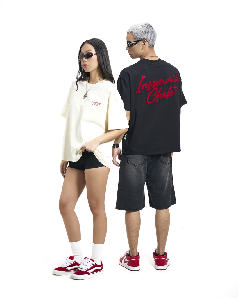Áo Thun Boxy 280GSM Thêu Xù Ver 2 INSOMNIA Unisex Local Brand - TS029