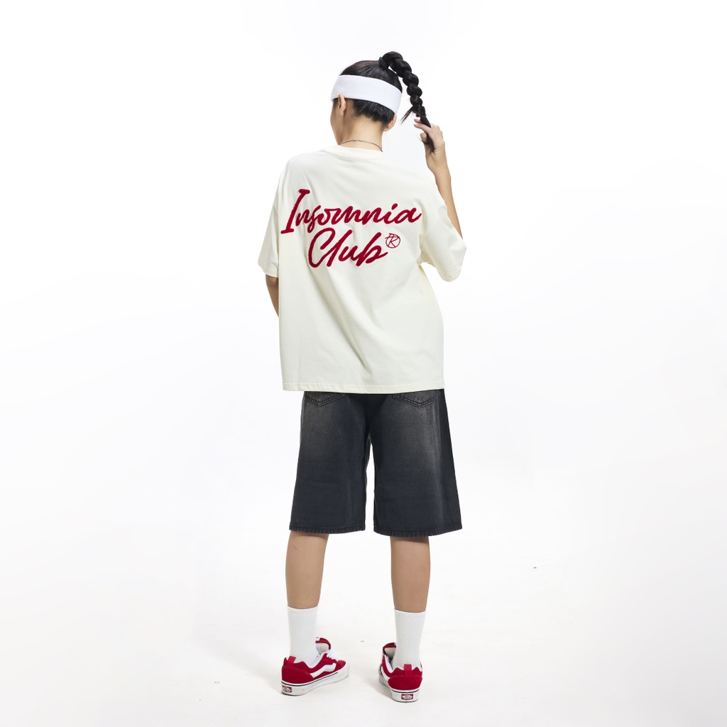 Áo Thun Boxy 280GSM Thêu Xù Ver 2 INSOMNIA Unisex Local Brand - TS029