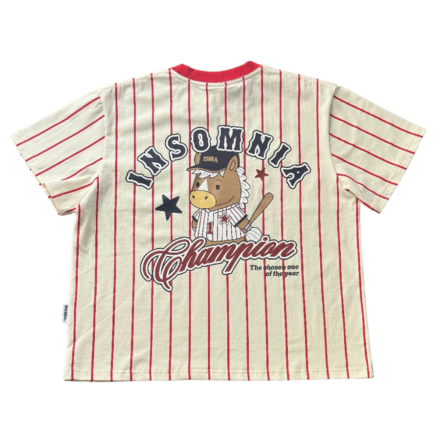 [NEW ARRIVAL] Áo Thun Boxy Cotton Sọc Bóng Chày 