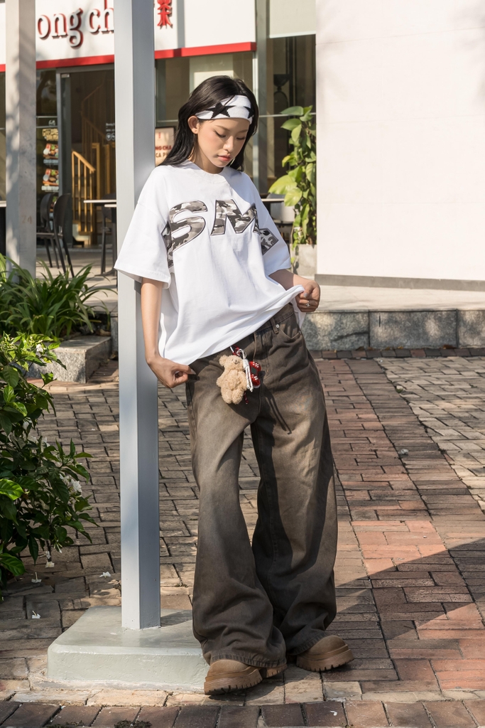 Áo Thun Boxy 280GSM Thêu Camo ISMA Unisex Local Brand - TS044