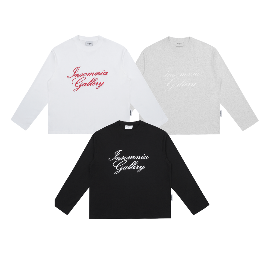 [NEW ARRIVAL] Áo Thun Tay Dài Long Sleeve Thêu 3D INSOMNIA Gallery Form Boxy - TS064