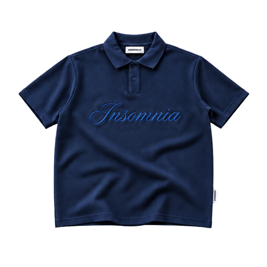 [NEW ARRIVAL] Áo Polo Cotton Waffle Basic Form Boxy Thêu Logo INSOMNIA - TS087