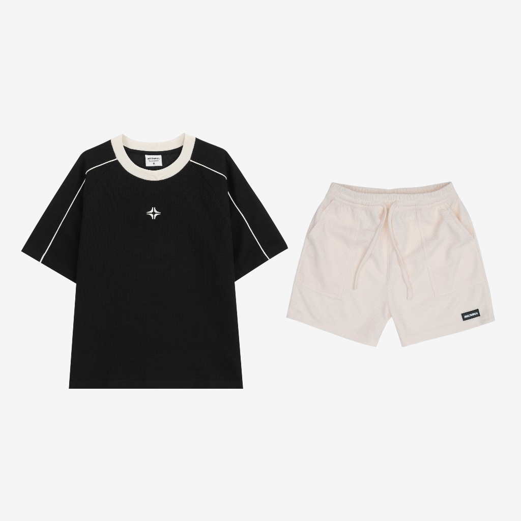 Combo Set Bộ INSOMNIA Unisex Áo Thun Waffle + Quần Short Waffle CB003