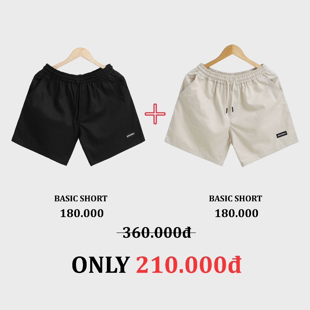 Combo 2 Quần Short Kaki INSOMNIA Unisex Form Ngắn Trên Gối - CB002