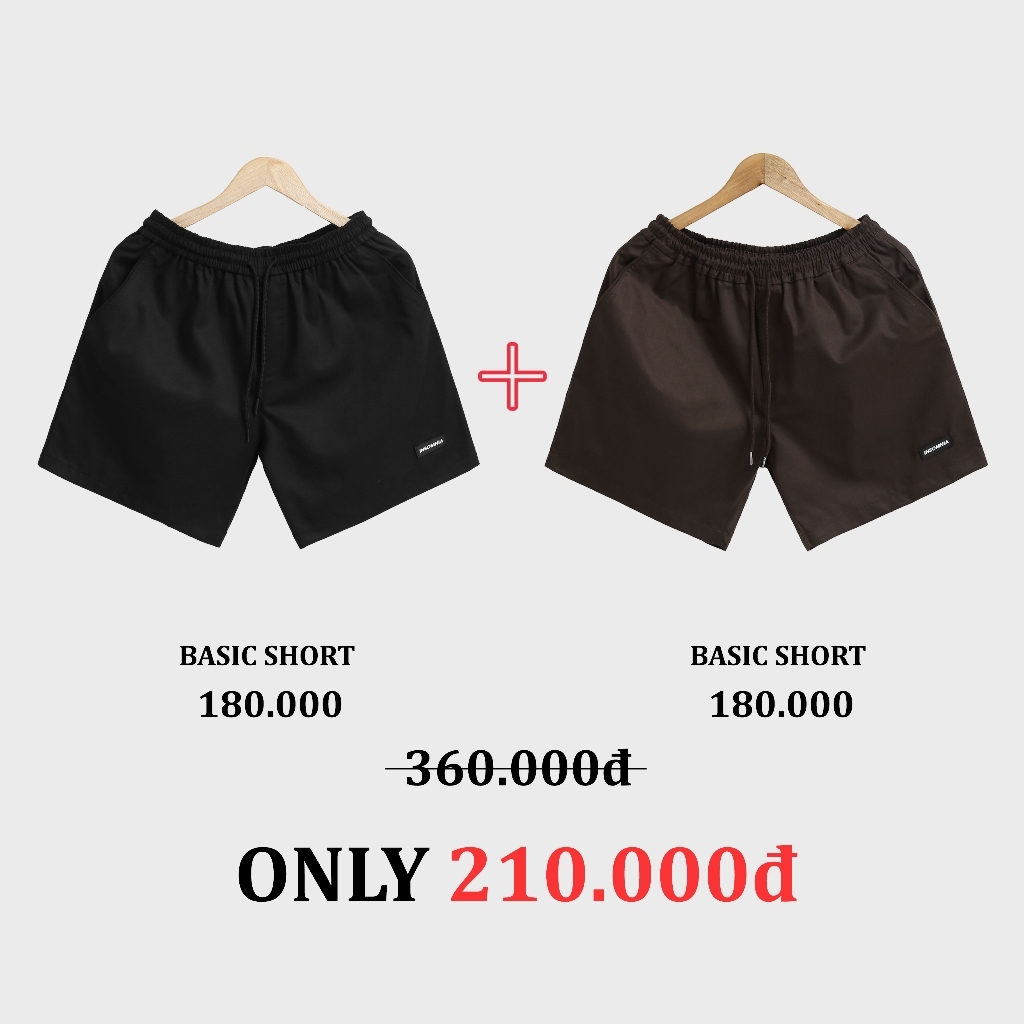 Combo 2 Quần Short Kaki INSOMNIA Unisex Form Ngắn Trên Gối - CB002