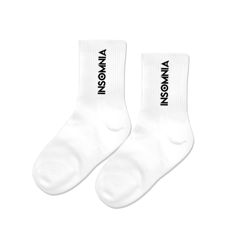 [Quà Tặng] Vớ INSOMNIA Socks Cổ Trung Unisex Local Brand Kem Hồng Đen Trắng