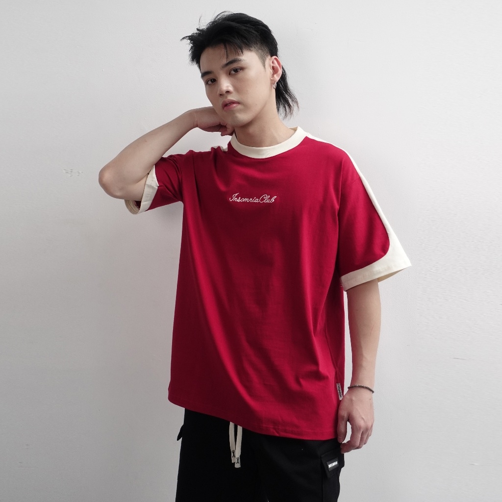 Áo Thun INSOMNIA Phối Vai Unisex Form Rộng Tay Lỡ Oversize Local Brand - TS017