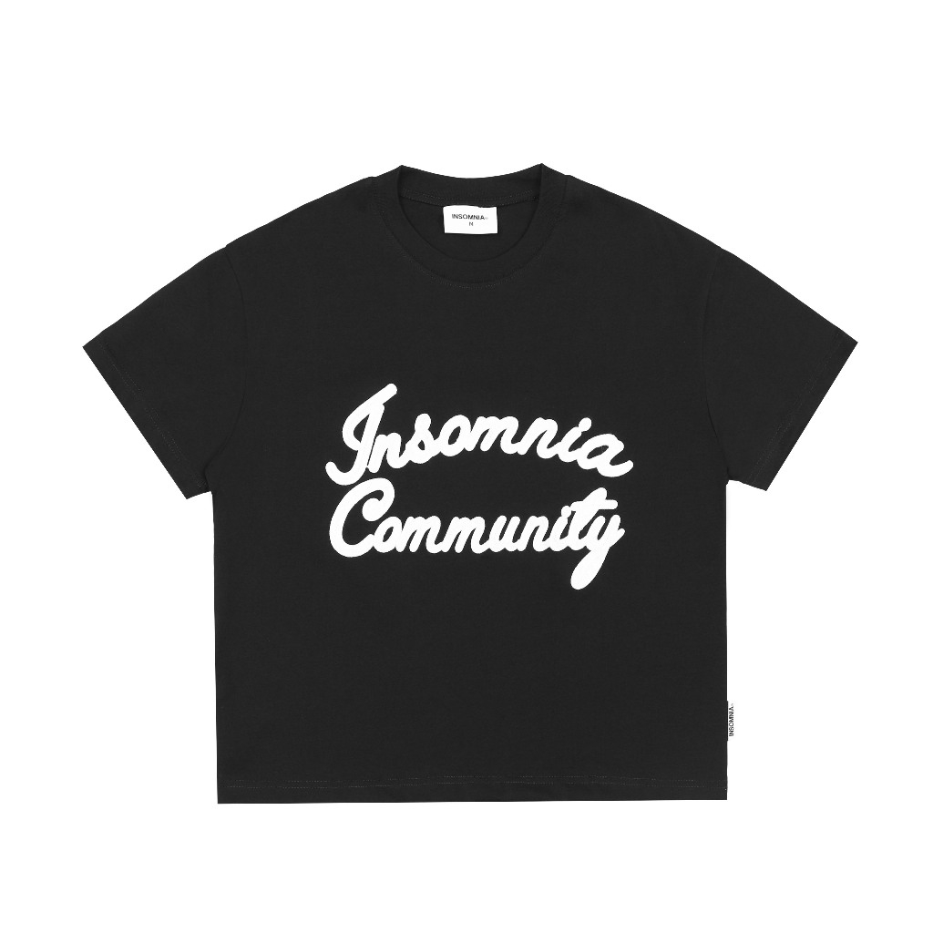 Áo Thun Boxy 280GSM Thêu Len INSOMNIA Community Unisex - TS041