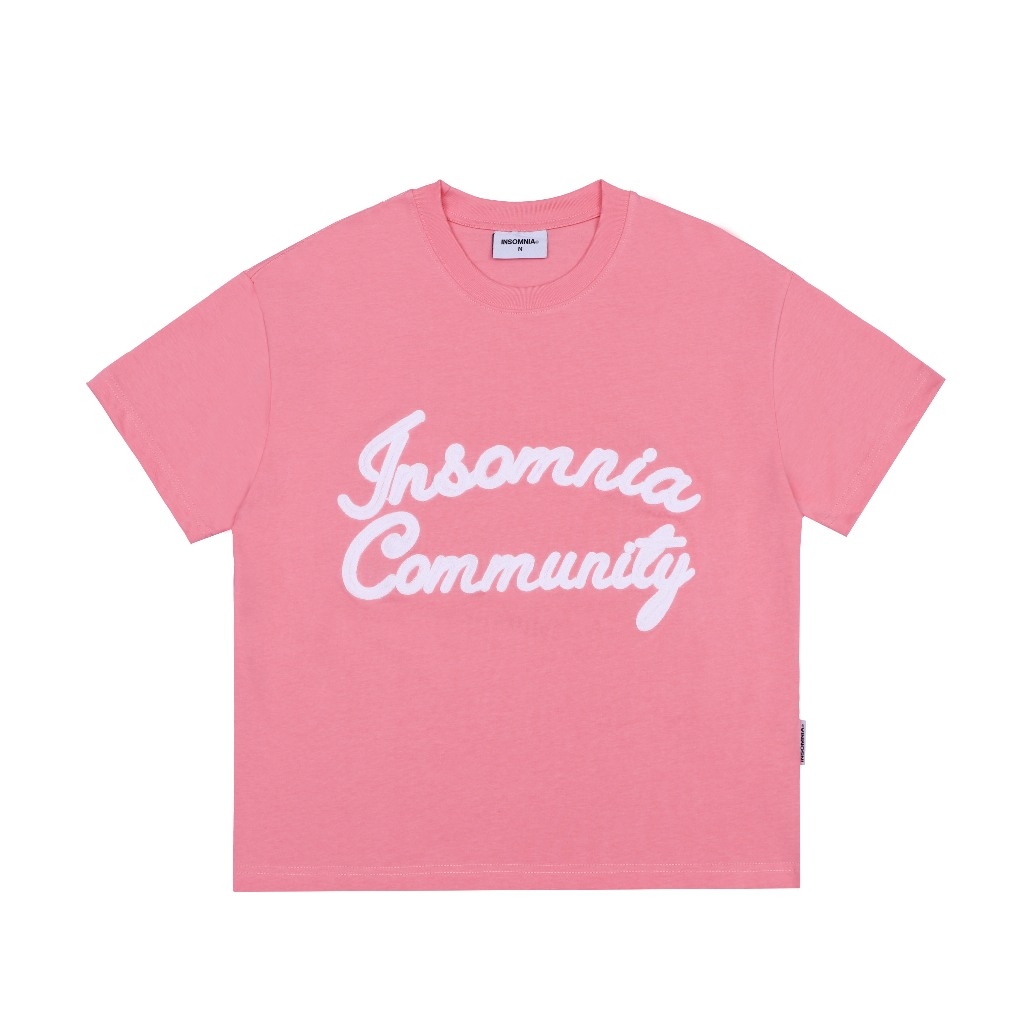 Áo Thun Boxy 280GSM Thêu Len INSOMNIA Community Unisex - TS041