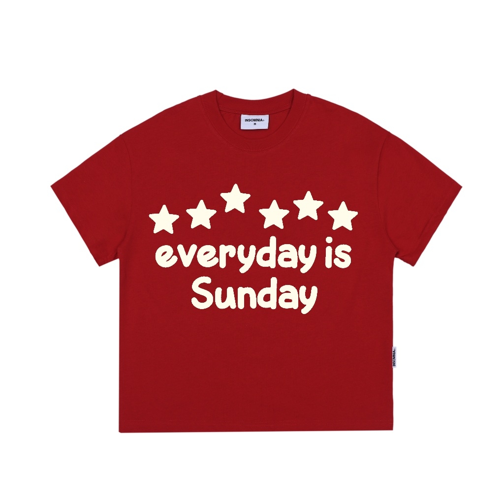 [BST HÈ 2026] Áo Thun Boxy 280GSM In Phồng Sunday INSOMNIA Local Brand Unisex - TS049