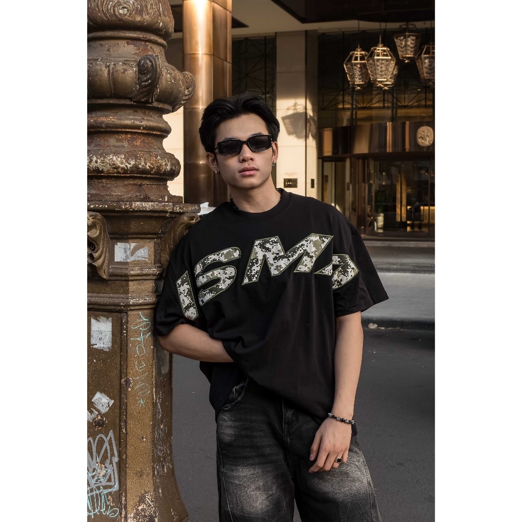 Áo Thun Boxy 280GSM Thêu Camo ISMA Unisex Local Brand - TS044