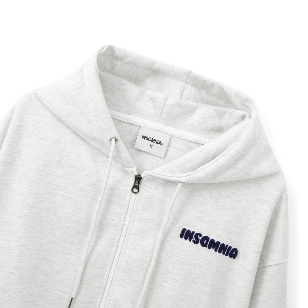 Áo Hoodie Zip 2 Da Thêu Xù Care & Love INSOMNIA Form Boxy - HD010