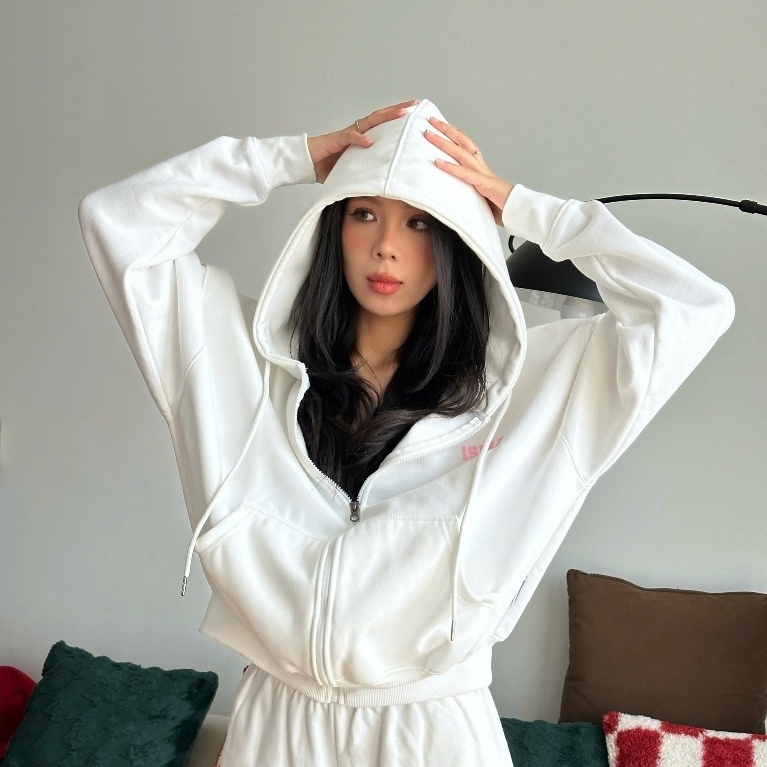 Áo Khoác Hoodie Zip Big Heart INSOMNIA Form Boxy Chất Nỉ Bông Cao Cấp - HD009