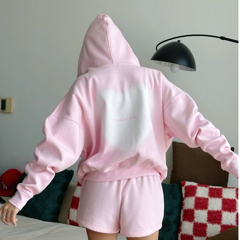 Áo Khoác Hoodie Zip Big Heart INSOMNIA Form Boxy Chất Nỉ Bông Cao Cấp - HD009