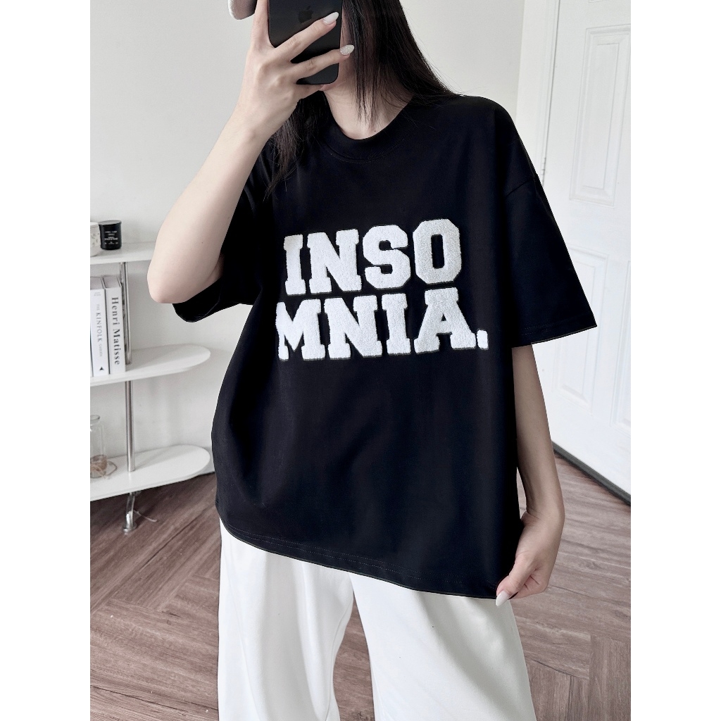 Áo Thun Boxy 280GSM Thêu Xù Ver 1 INSOMNIA Unisex Local Brand - TS026